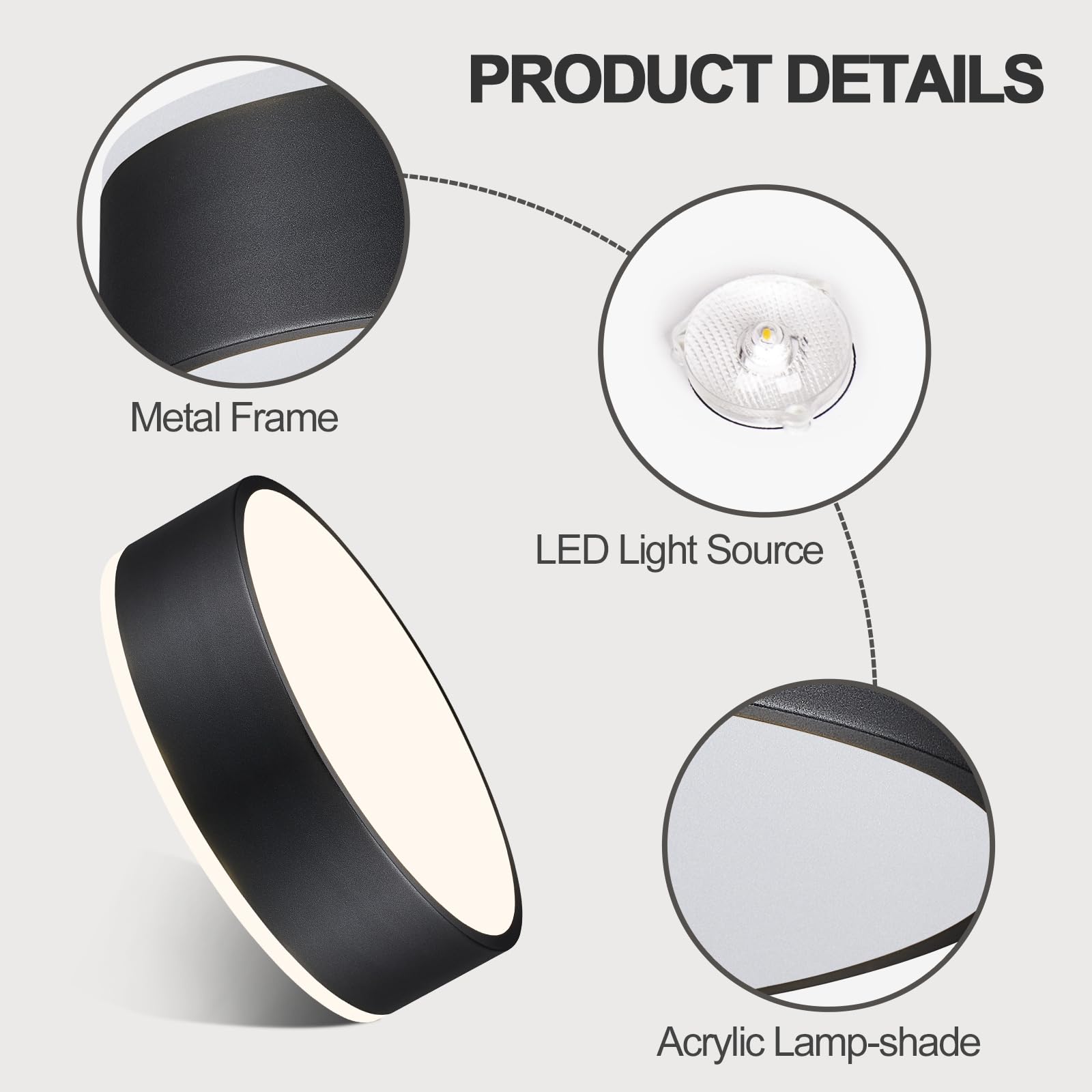 Vikaey lighting hardware included for quick, tool-light installation.