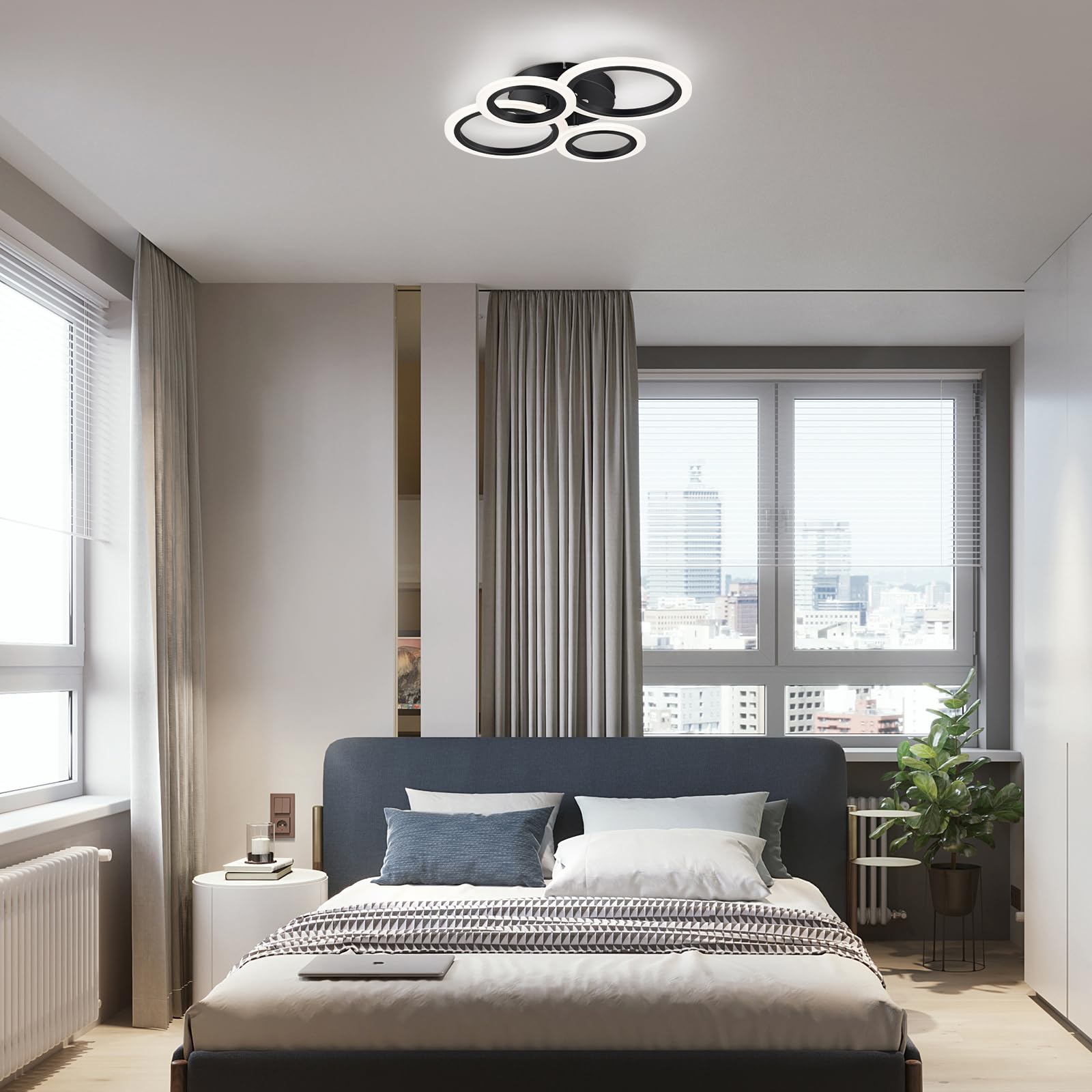 Vikaey living room ceiling light provides modern focal point illumination.