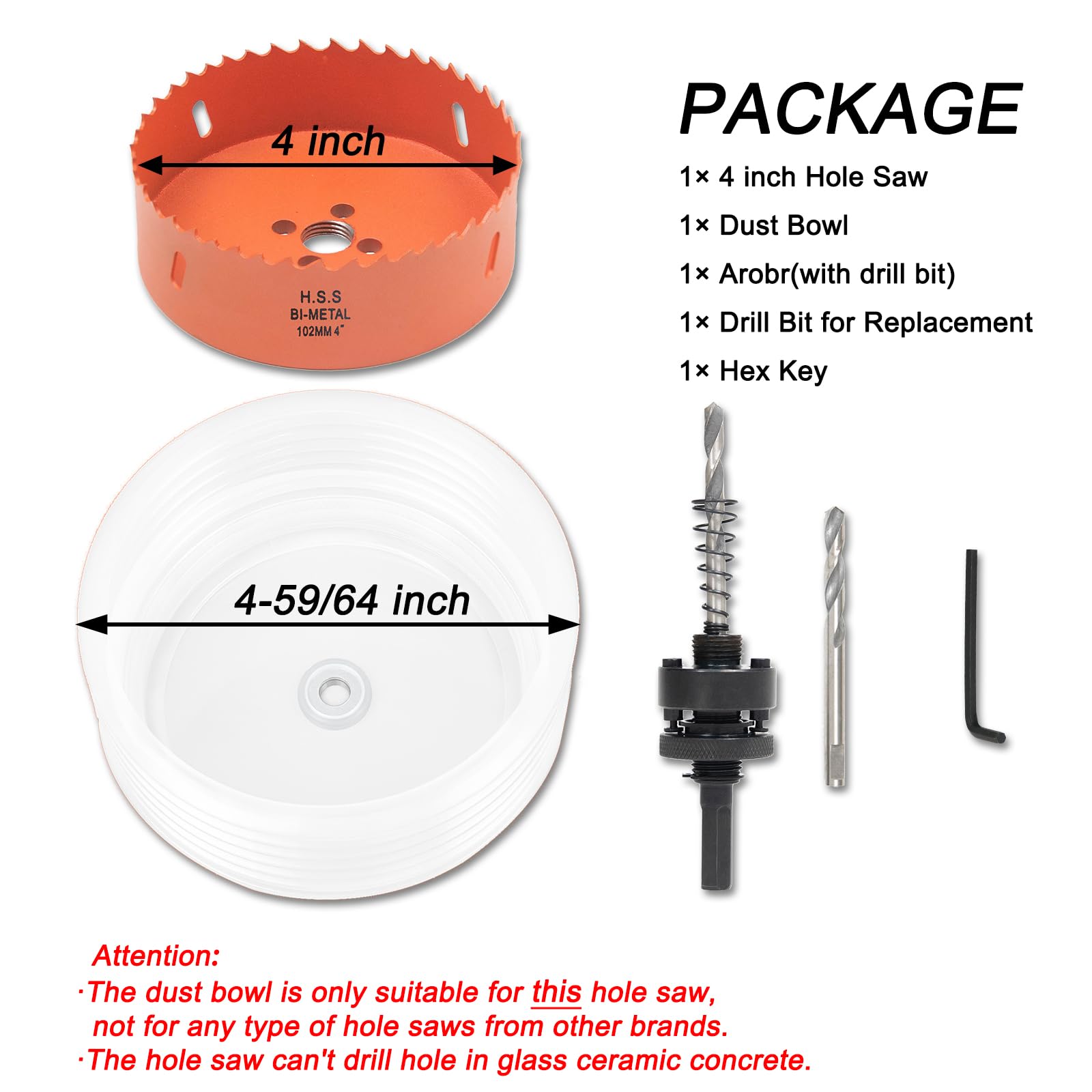VIKITON dust bowl collects dust to keep the workspace cleaner during drilling