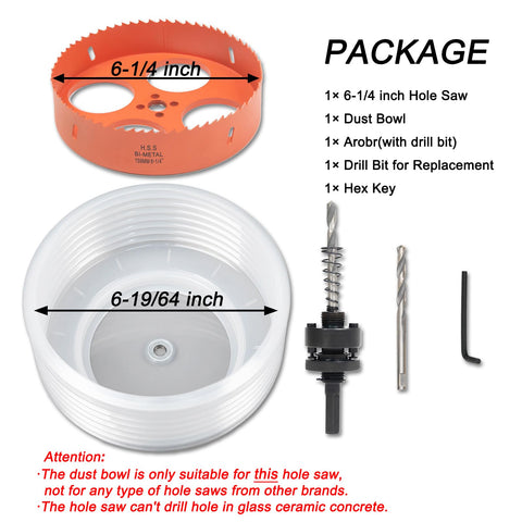 VIKITON hole saw arbor for quick, stable blade mounting.