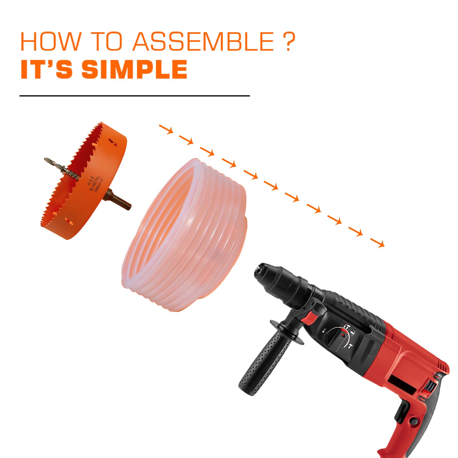 VIKITON included hex key and drill bits for quick setup