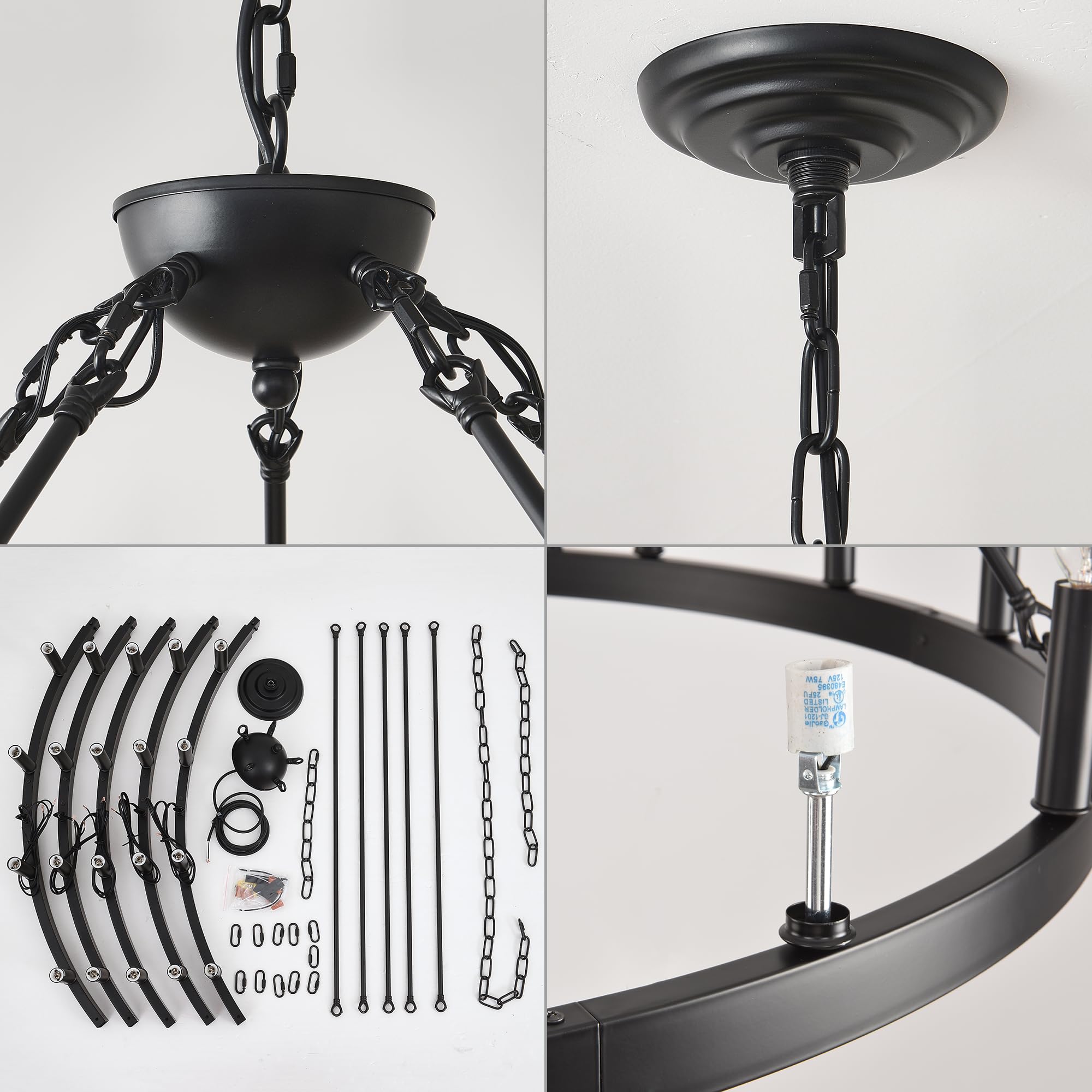 Viksroeo wagon wheel chandelier ideal for foyers and entryways with bold style