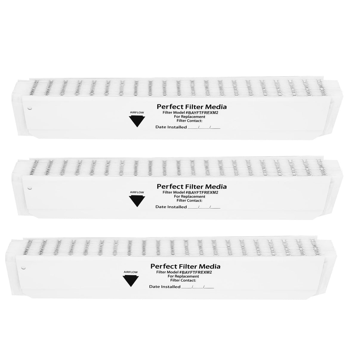 Vikua BAYFTFREXM2 MERV 13 media 3-pack in a filtration setup for cleaner air