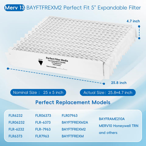 Expandable Vikua MERV 13 media fitting BAYFTFREXM2 for tight filtration
