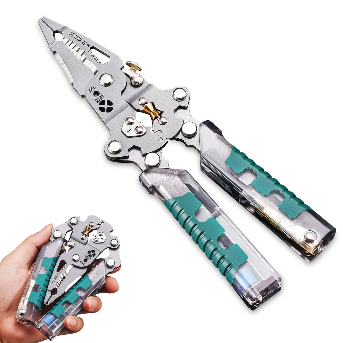 Vilenga 23in1 foldable wire stripper and pliers for versatile electrical projects
