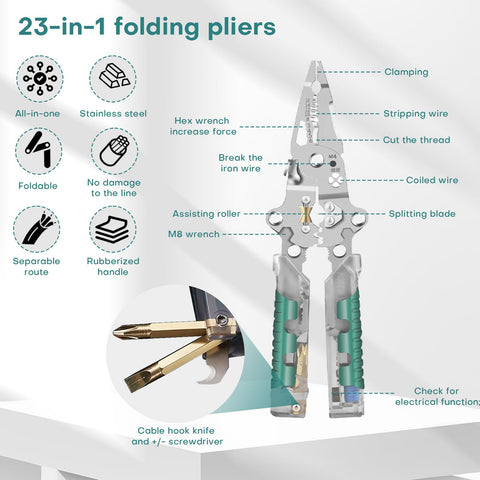 Vilenga precision stripping and cutting blade handles multiple gauges