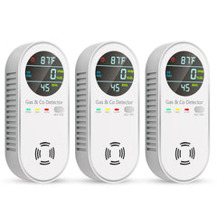 Vilfet 4-in-1 detector plugged in for home safety with CO and gas sensors.