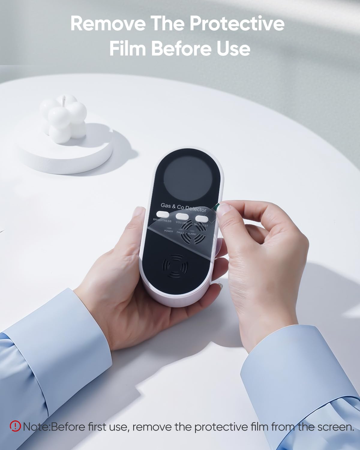 Vilfet 5-in-1 detector high-contrast screen for clear readings and alerts.