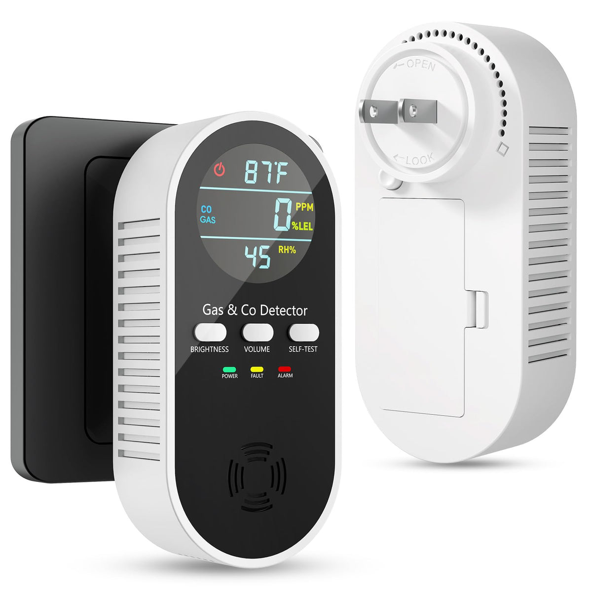 Vilfet 5-in-1 detector front view with HD display for real-time monitoring.