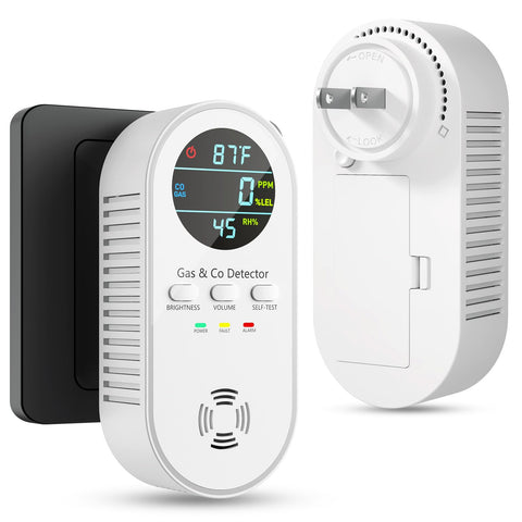 Vilfet 5-in-1 detector with HD display shows CO and gas readings at a glance.