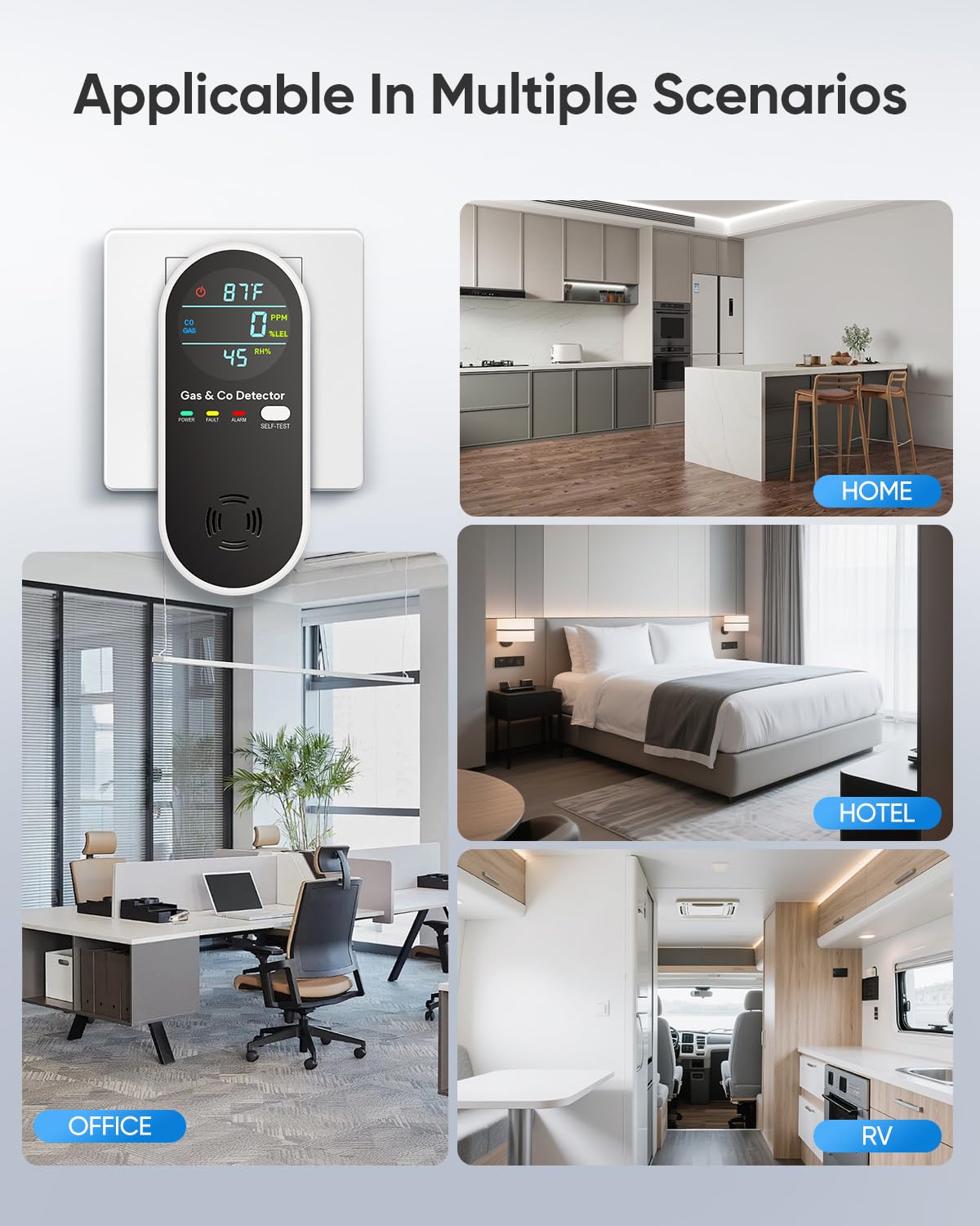 Vilfet ambient temperature and humidity sensor display for room conditions