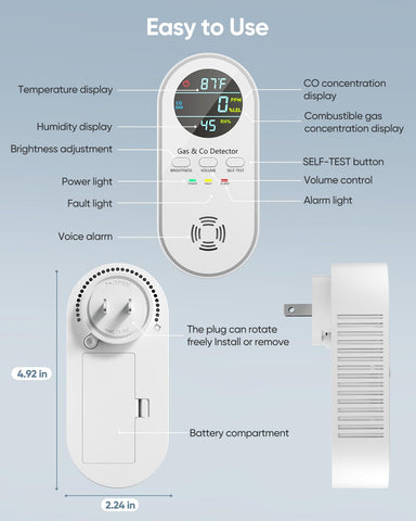 Vilfet battery backup 9V keeps alarms alive during power failures.