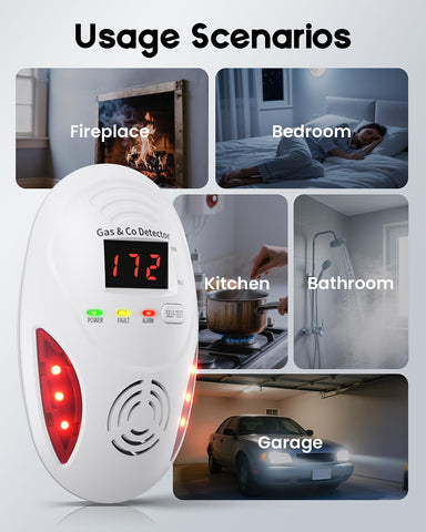 Vilfet detector in kitchen use, compact footprint fits counter or shelf.