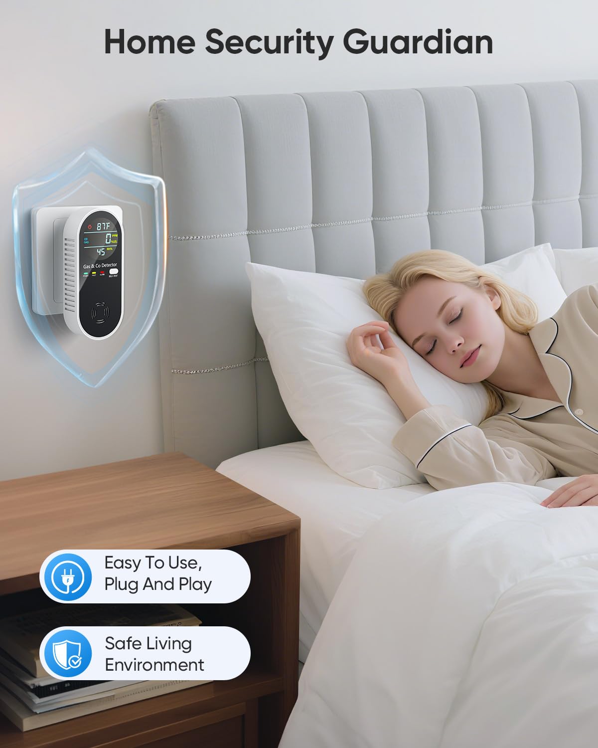 Vilfet dual alarm system with audible siren and red flashing light