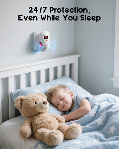 Vilfet energy-saving plug-in detector reduces standby power.