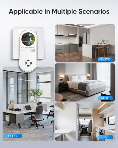 Vilfet temperature and humidity sensor helps monitor room conditions.