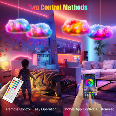 ViLSOM cloud light app control shows vivid RGB colors easily