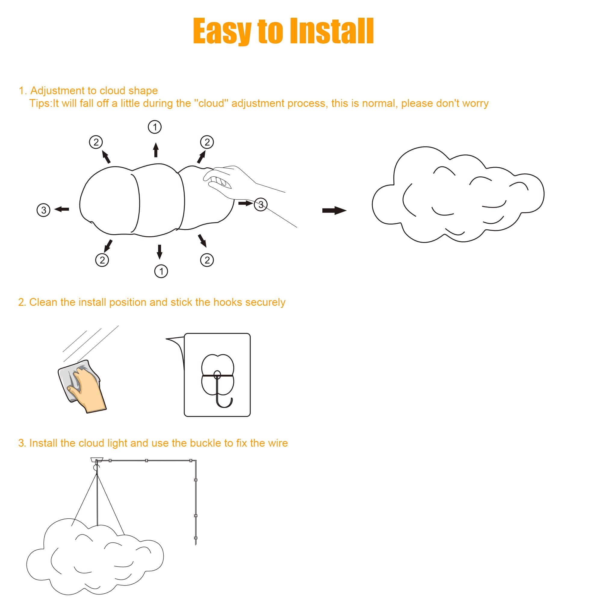 ViLSOM LED cloud light brightens bedrooms and living spaces with ambient color
