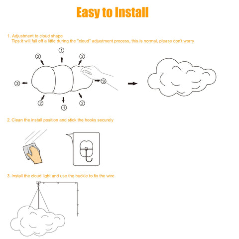 ViLSOM LED cloud light brightens bedrooms and living spaces with ambient color