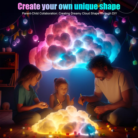 ViLSOM LED cloud light customizable shape for creative home decor