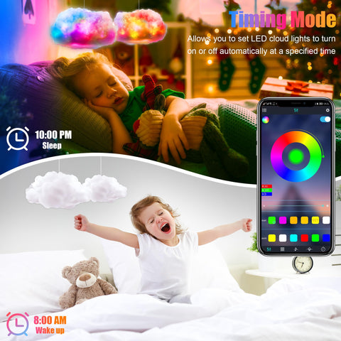 ViLSOM cloud light music sync visualizes beats with dynamic color transitions