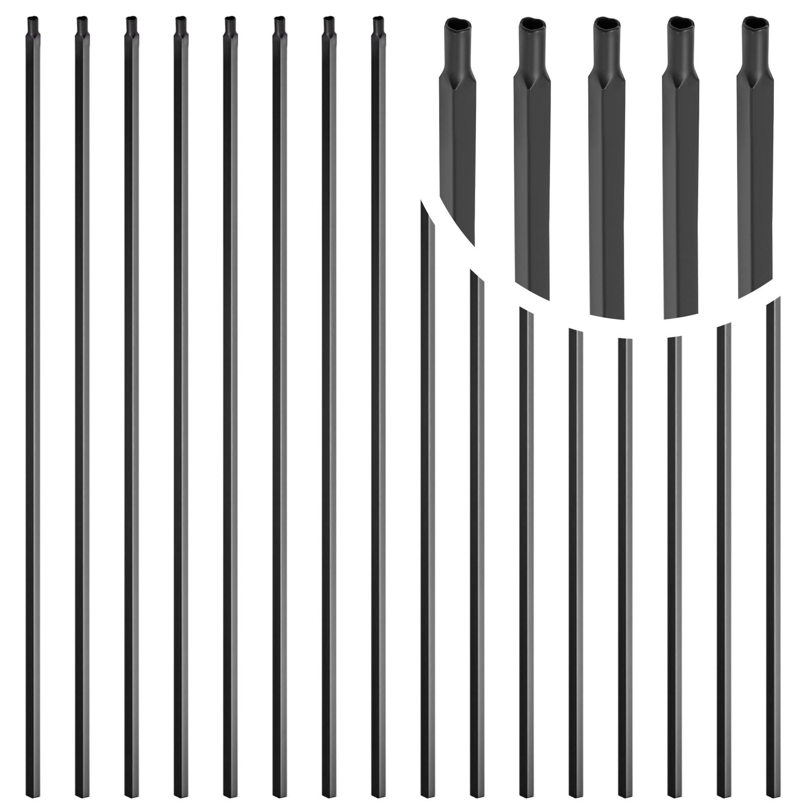 Vilstomes iron baluster half-inch 44 inch hollow square for strong stair rail support