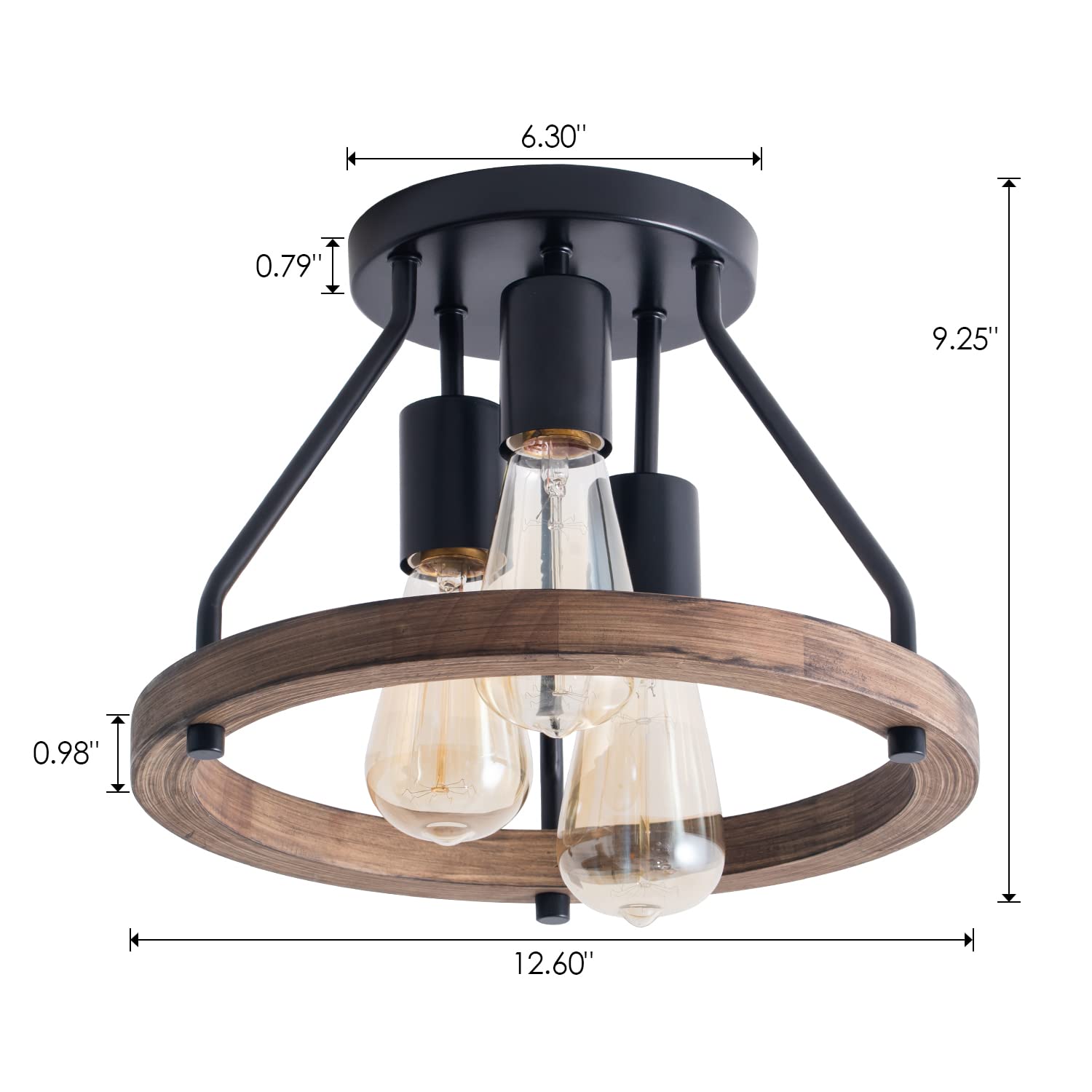 Viluxy ceiling light metal canopy accentuating industrial style
