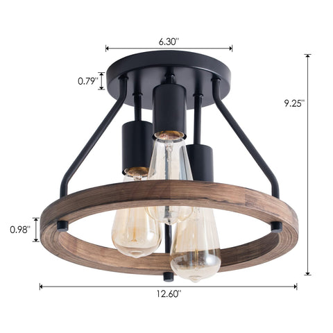 Viluxy ceiling light metal canopy accentuating industrial style