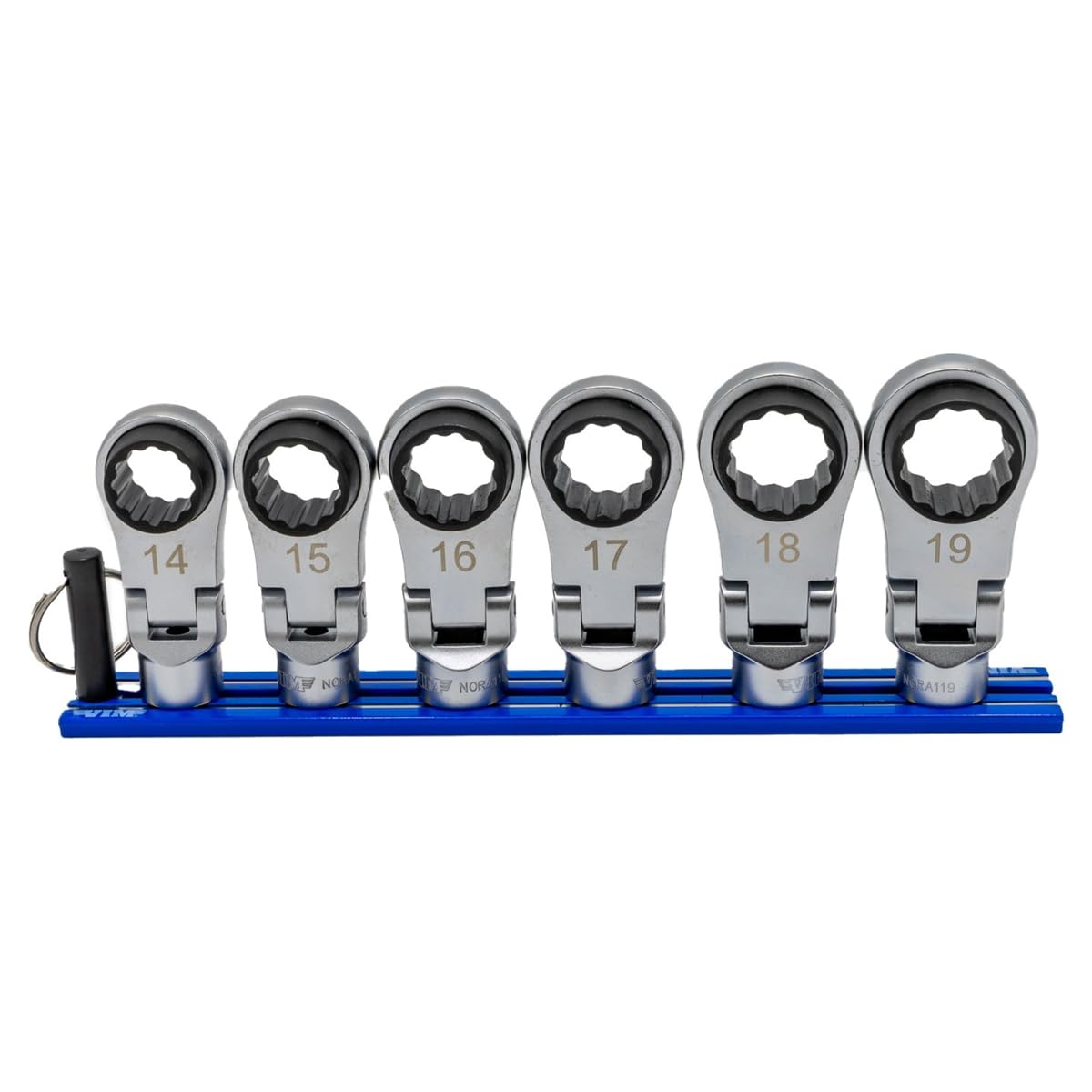 VIM Nano Flex offset attachments pivoting to reach tight spaces in automotive work.