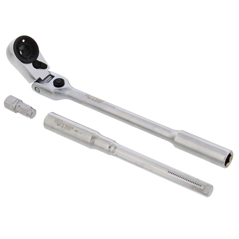 VIM Tools flex head ratchet enables easy access to deep-set fasteners