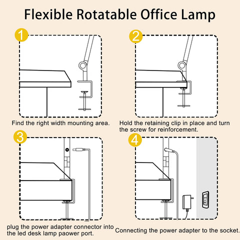 Vimeepro desk lamp touch controls for easy brightness and color adjustments.