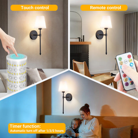 Vimhou 20-inch height sconces framing a TV wall for balanced symmetry