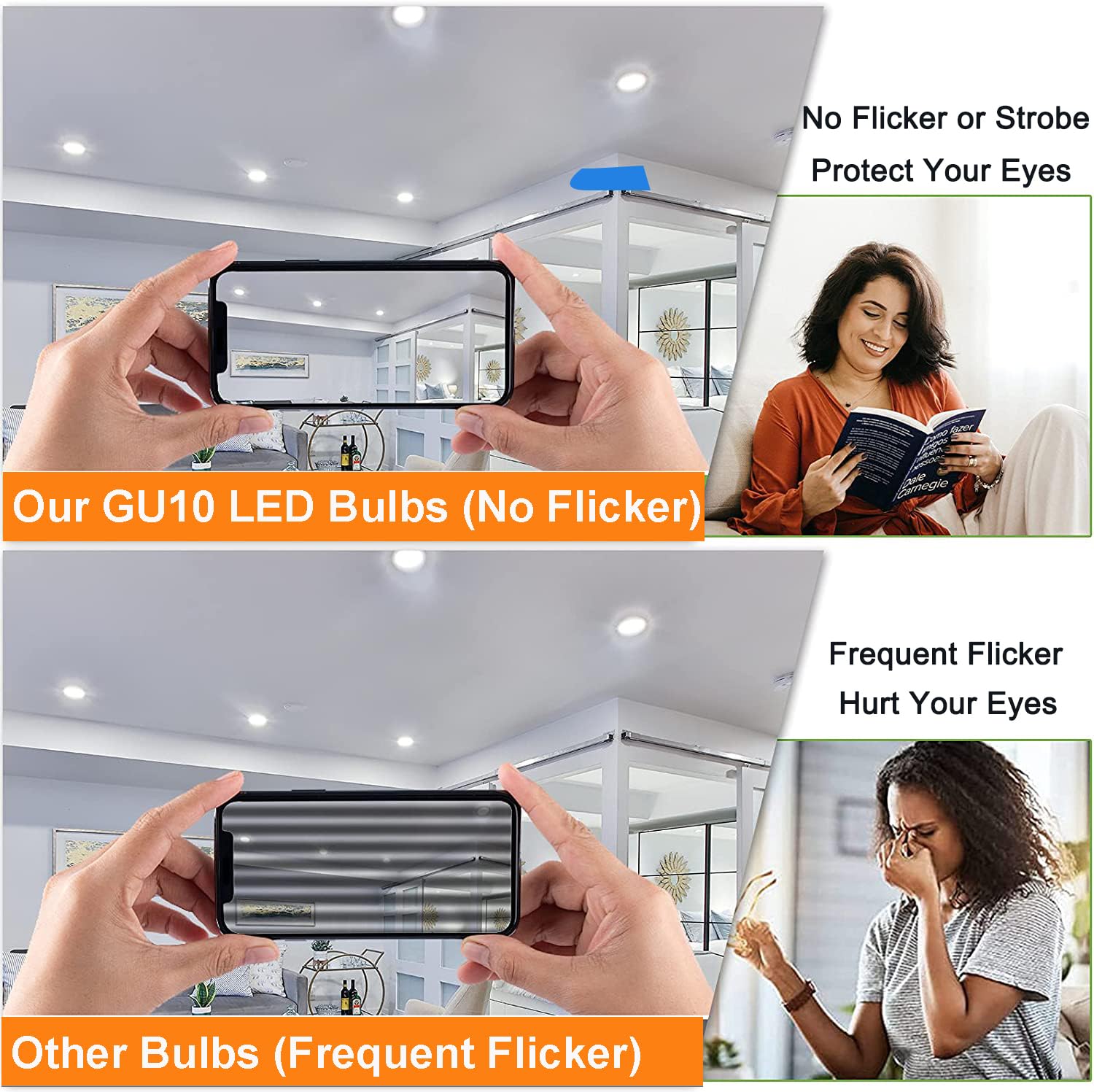 Vinaco GU10 LED bulbs 5000K daylight for crisp visuals