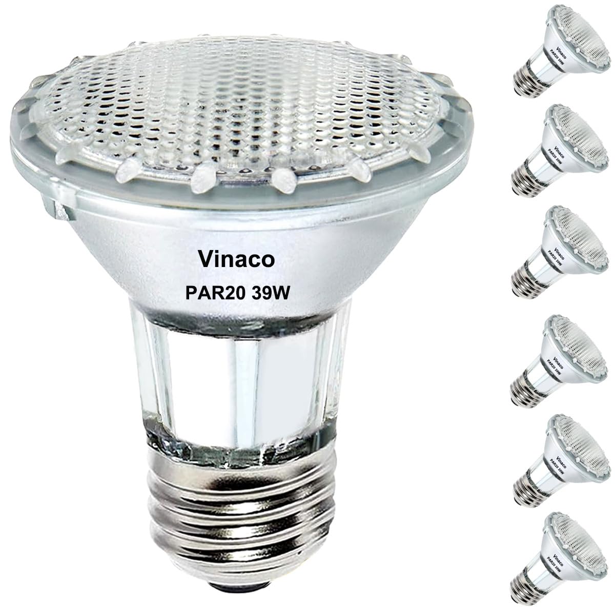 Vinaco PAR20 flood light bulb delivers 480lm for bright, even illumination.