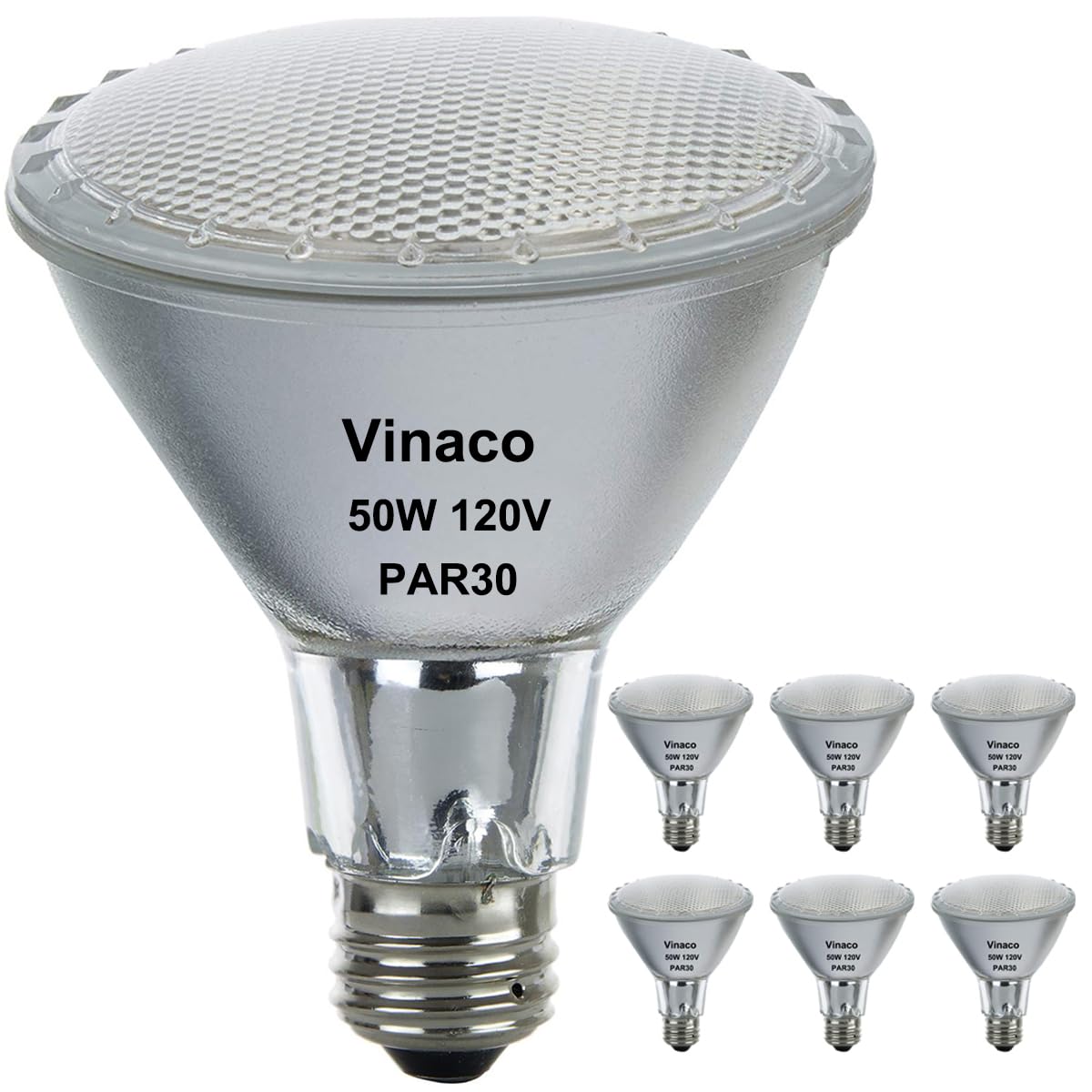 Vinaco PAR30 Flood 50W warm-white close-up for ambient lighting
