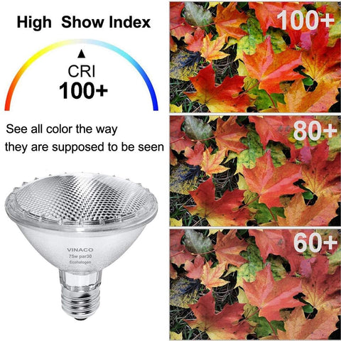 Vinaco Par30 warm white 3000K bulb for cozy ambience.
