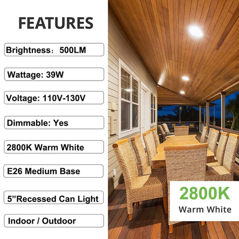 Vinaco PAR30 flood light in action for indoor and outdoor accent lighting.