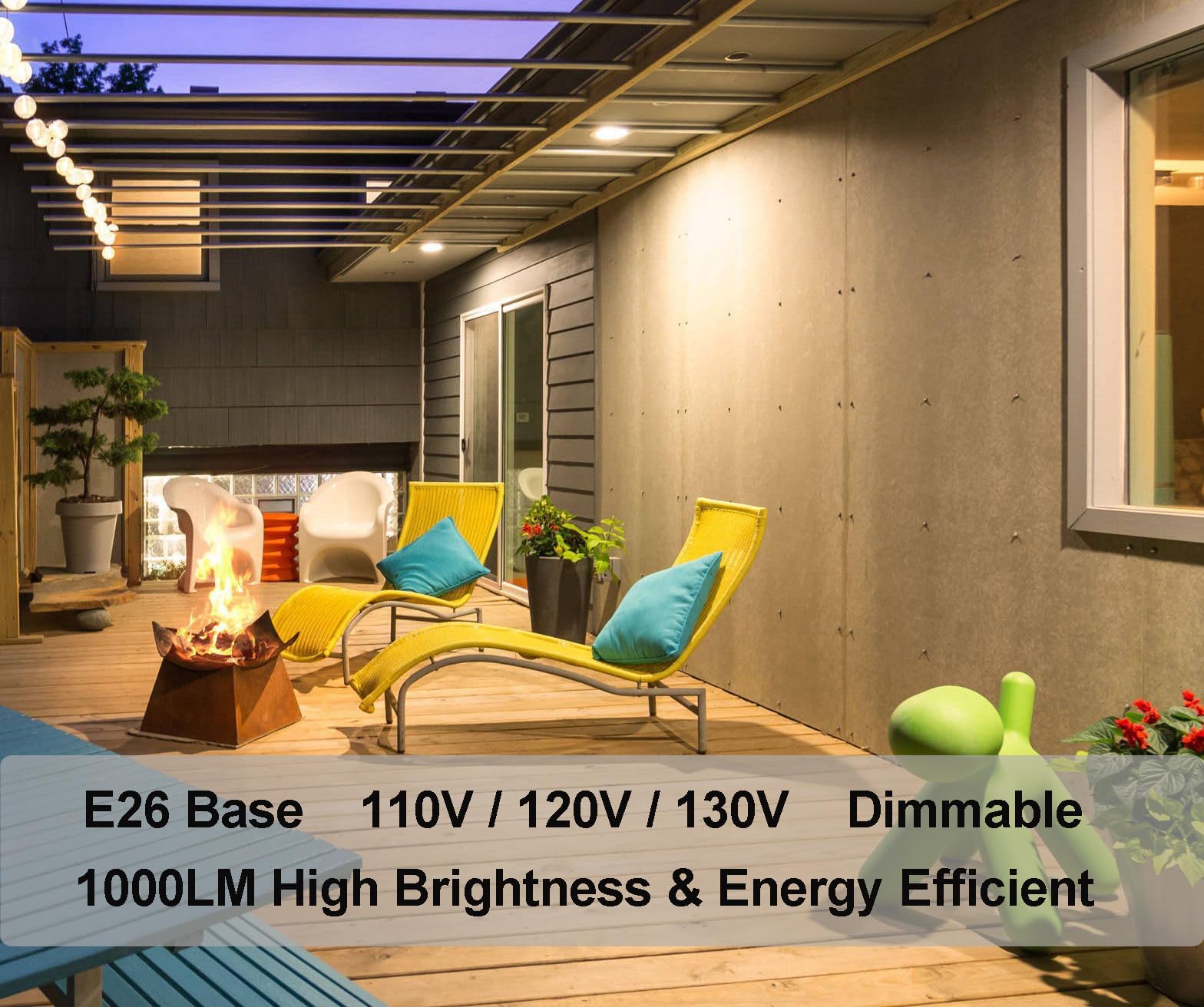 Vinaco PAR30L dimmable flood light enabling customizable ambiance.