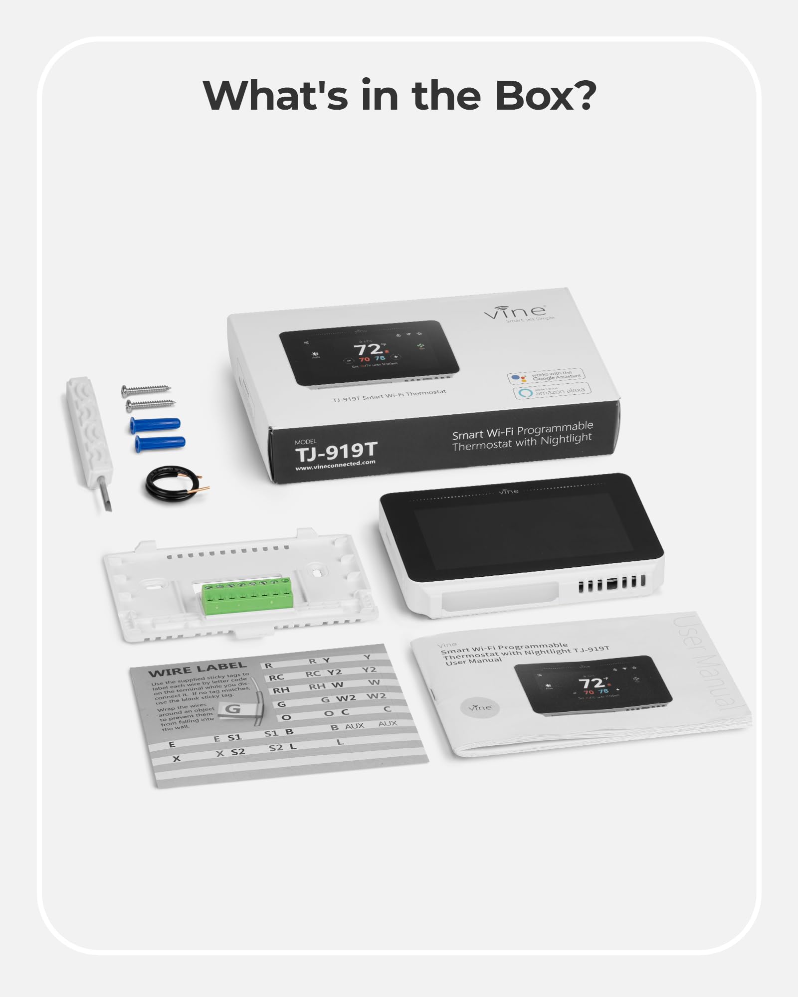 Vine Smart Thermostat requires a C-wire for stable power