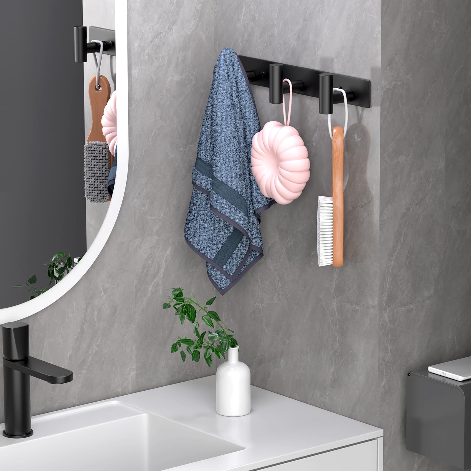 VINHOLD heavy-duty stainless coat rack ready for daily use