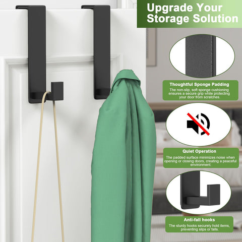 VINHOLD over-the-door-hook anti-slip design keeps items secure.