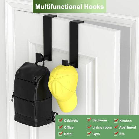 VINHOLD over-the-door-hook stainless steel build promises rust resistance and durability.