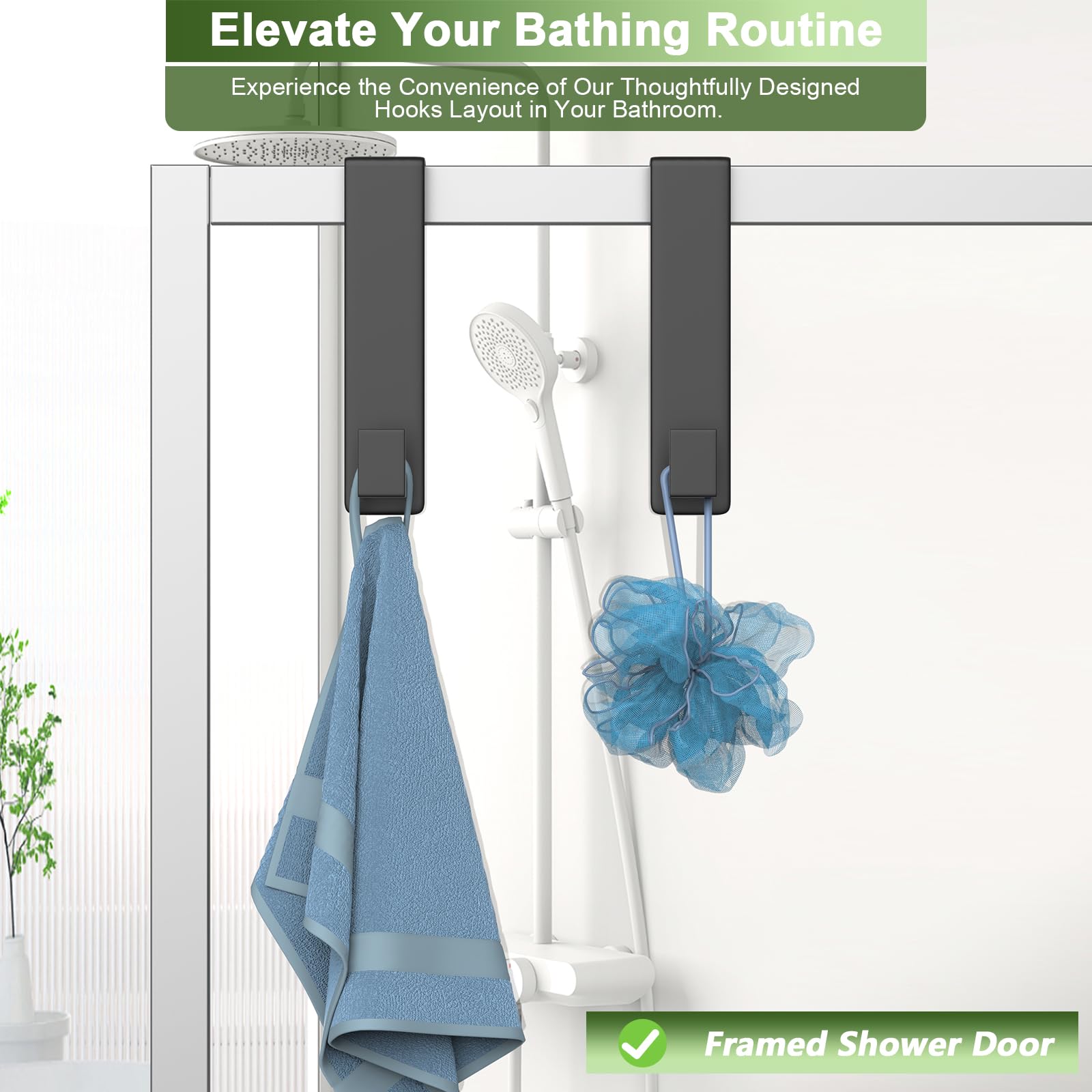 VINHOLD over-the-door-hook black supports coats and bags for entryways.