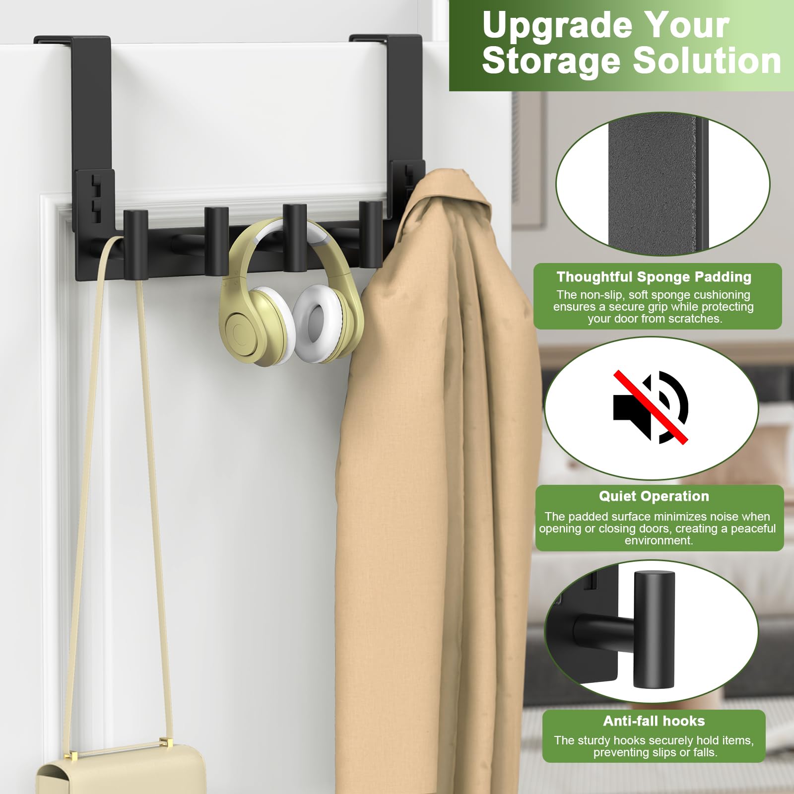 VINHOLD cushioned closure minimizes door slams and chatter.