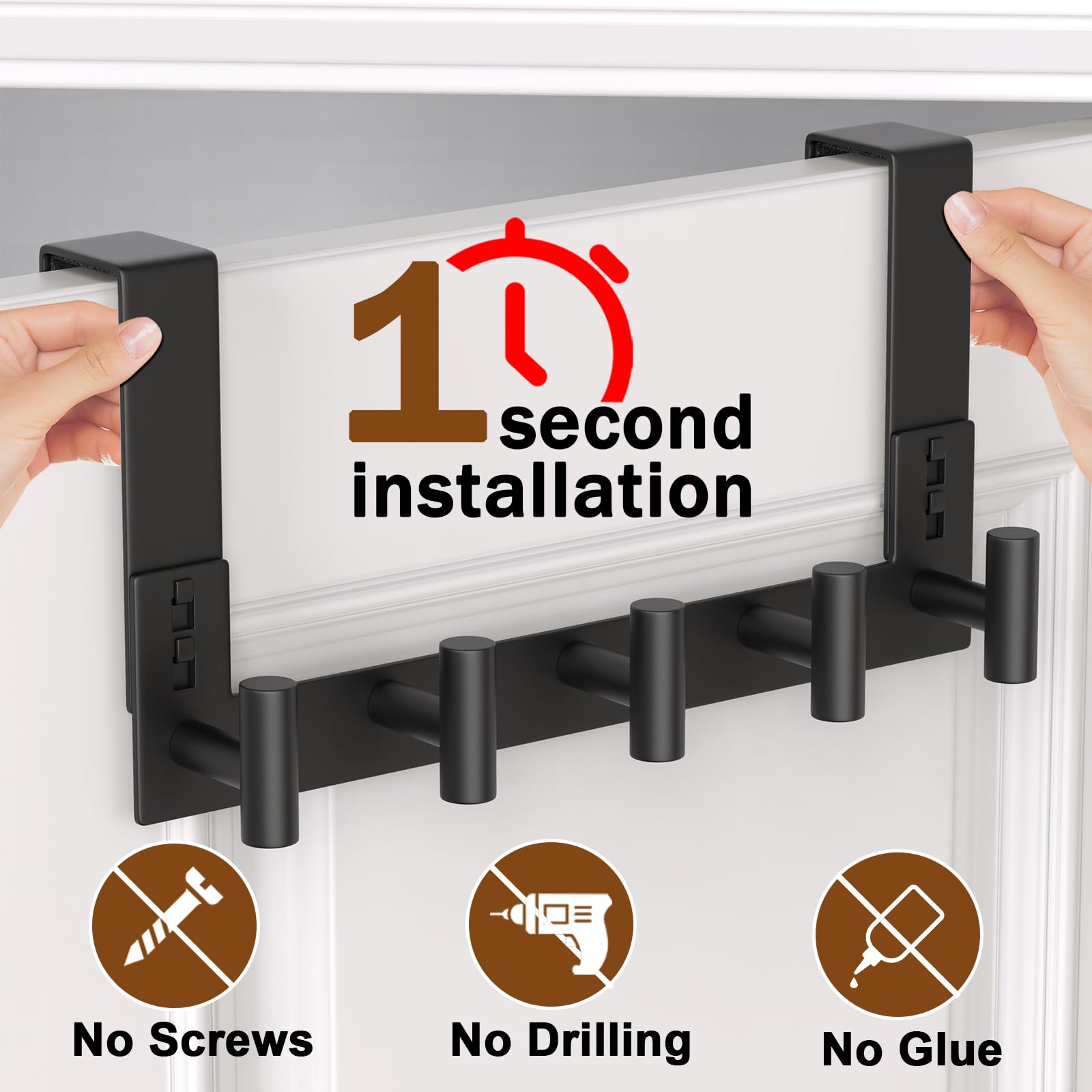 VINHOLD soft mats protect door frames and reduce noise when closing.