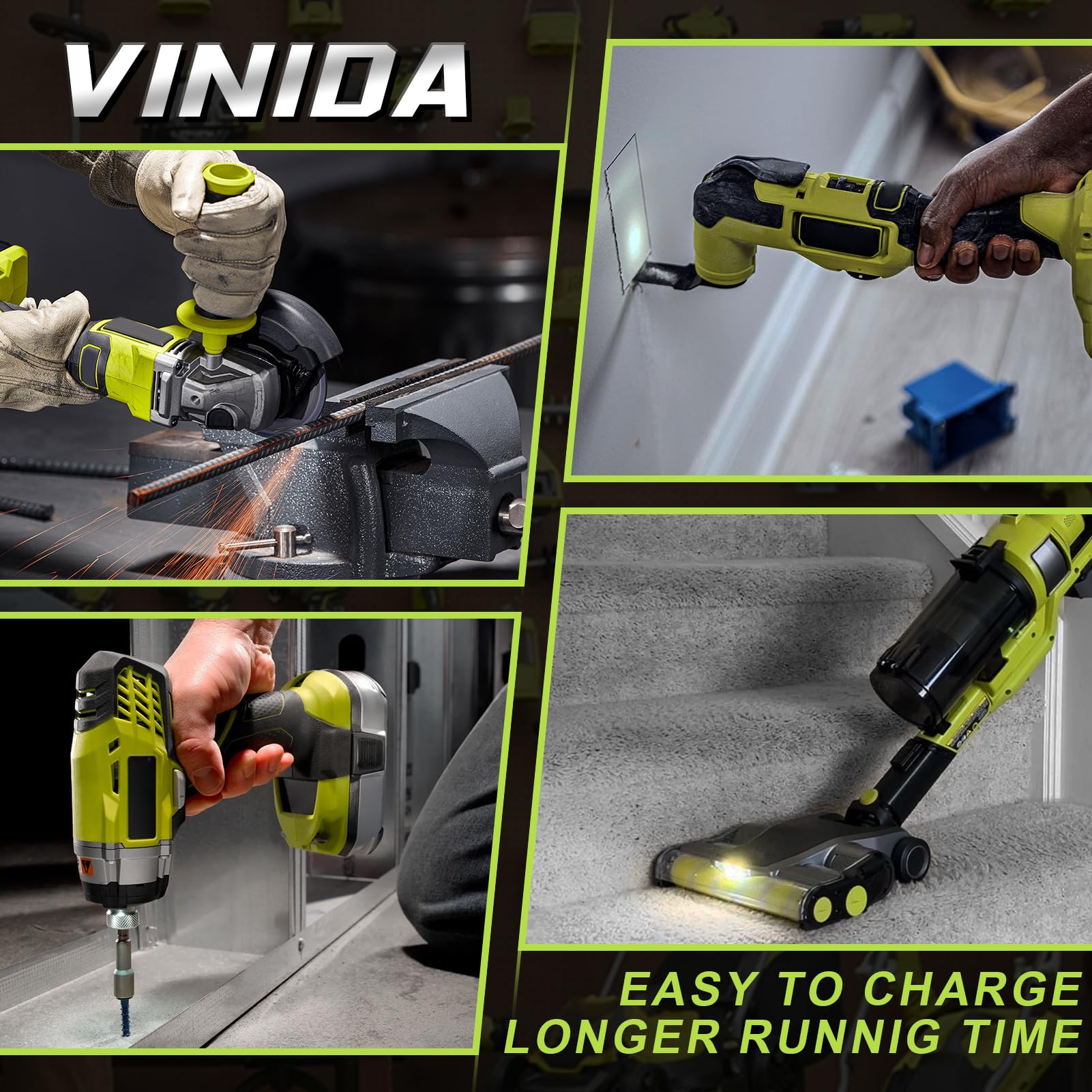 VINIDA LED indicators show battery status