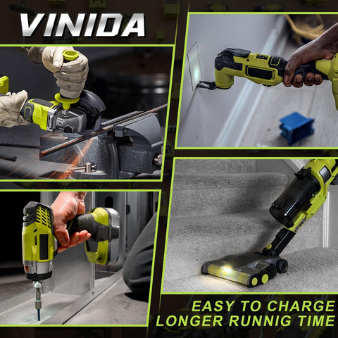 VINIDA LED indicators show battery status