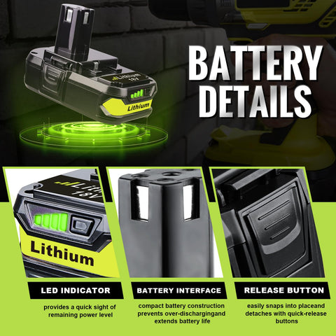 VINIDA Ryobi compatibility across P102-P109 models