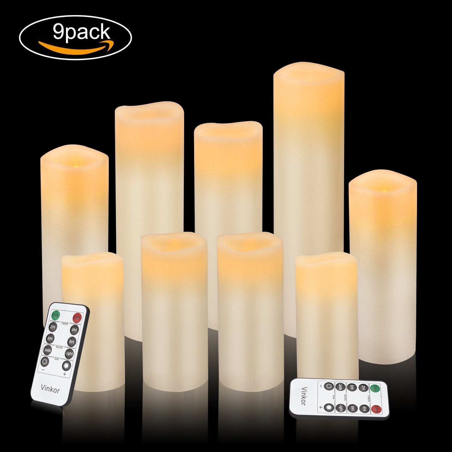 Vinkor ivory 5in flameless candle creates intimate ambiance without flames