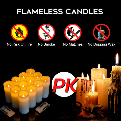 Vinkor 6-inch ivory LED pillar candle highlighting safe, flame-free lighting.